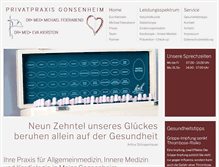 Tablet Screenshot of privatpraxis-gonsenheim.de